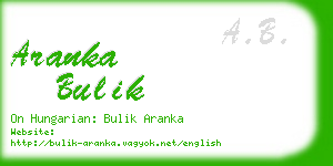 aranka bulik business card